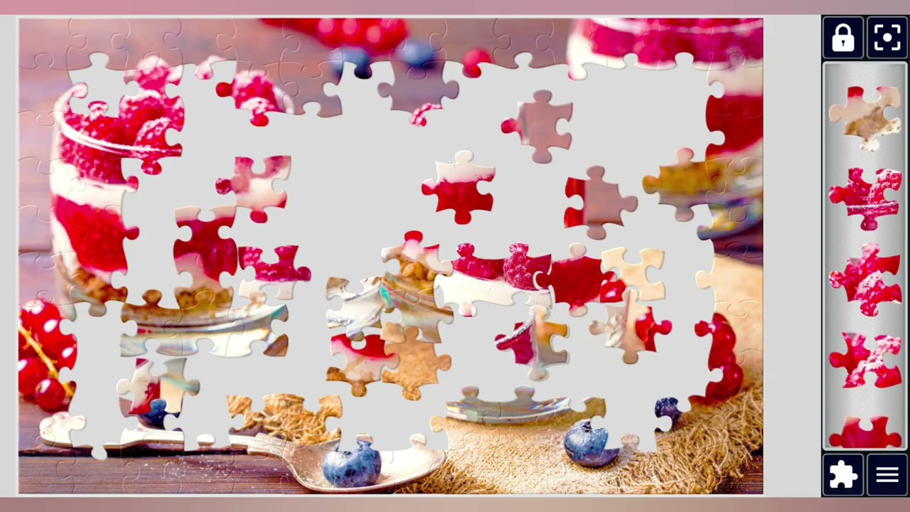 Raspberry Dessert,Cheesecake,Trifle,Mouse in a glass on a wooden background🧁🍓//jigsaw puzzles Craft/