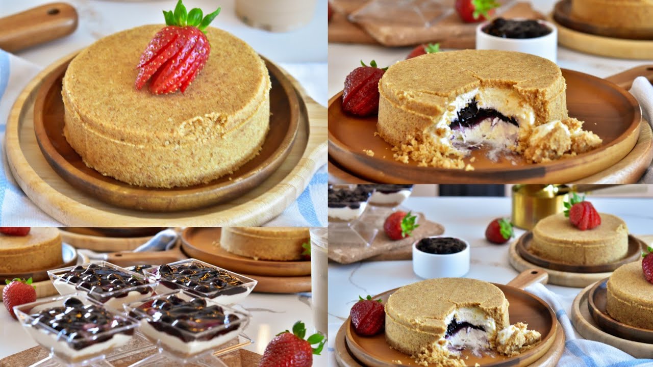 تشيز كيك بالمقلوب💪💪💪 شو رايكم بطريقه التقديم💯Upside-down Cheesecake