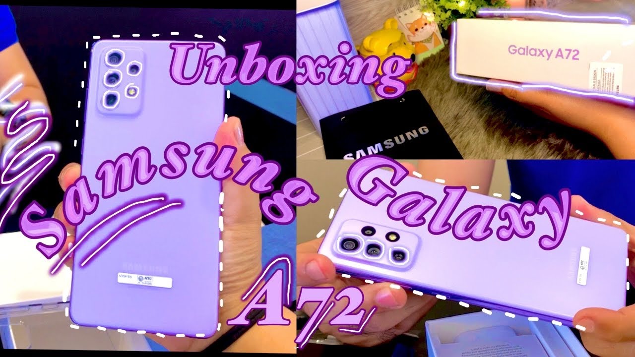 🌟Samsung Galaxy A72 unboxing: Awesome Violet 💜 Aesthetic android phone