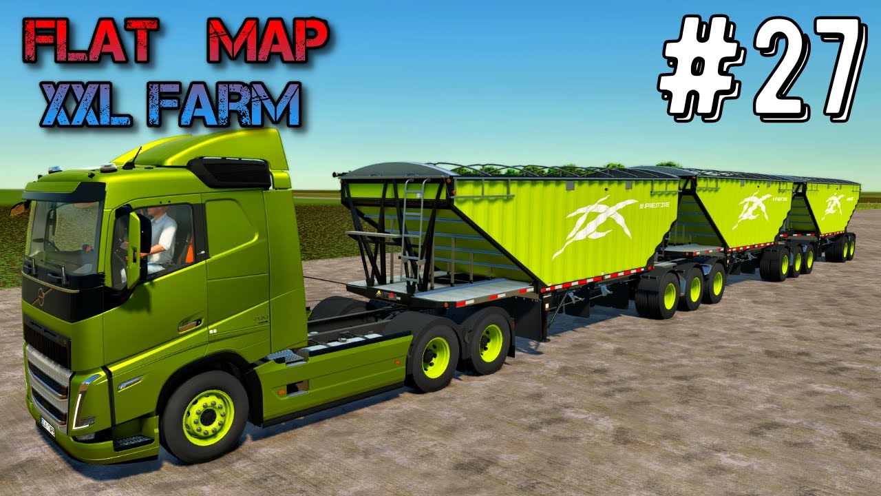 Farming Simulator 25: Плоская карта (XXL) Таймлапс, эпизод #27: Мегаферма, геймплей FS25