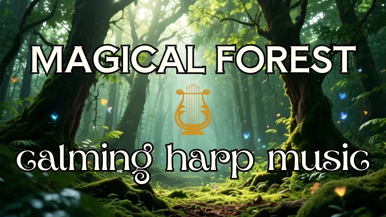 'Magical Forest' calming harp music for ambience and meditation