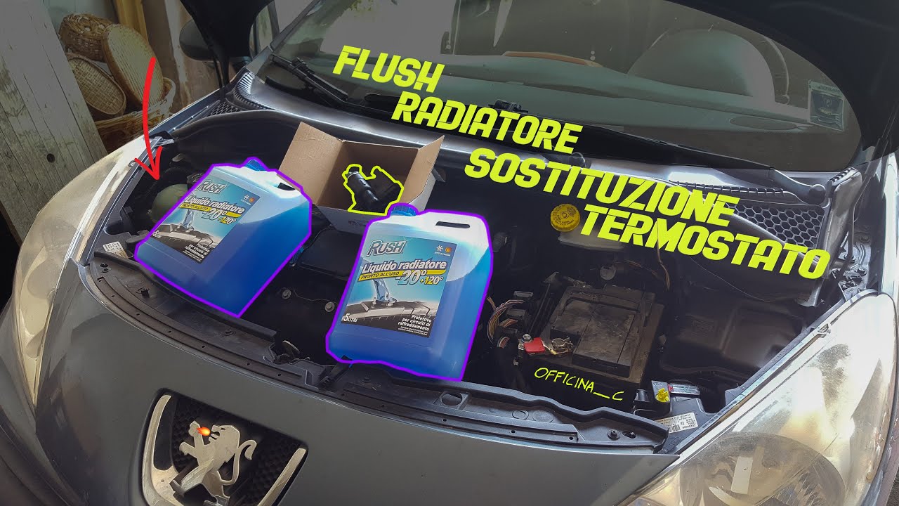 Flush Radiatore + Sostituzione Termostato | Peugeot 207