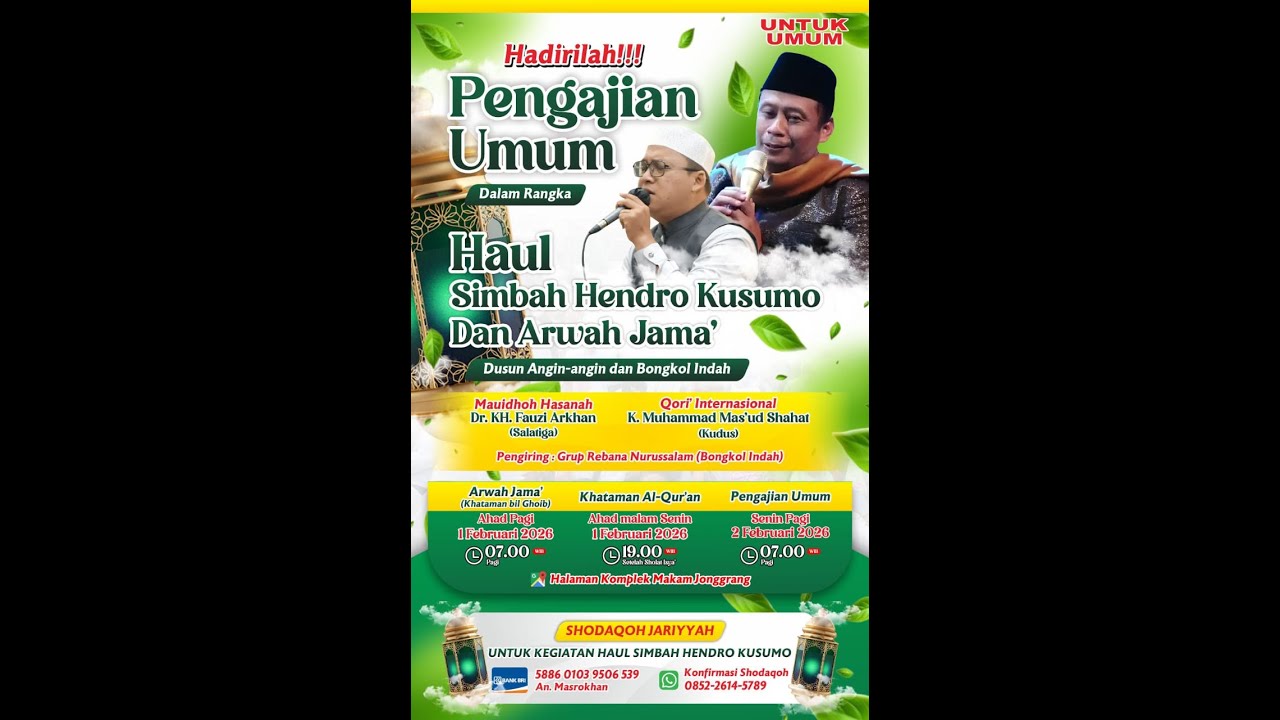 📡🔴 Live HAUL MBAH HENDRO & ARWAH JAMA'  || Bersama Dr. KH. Fauzi Arkhan Salatiga 2026