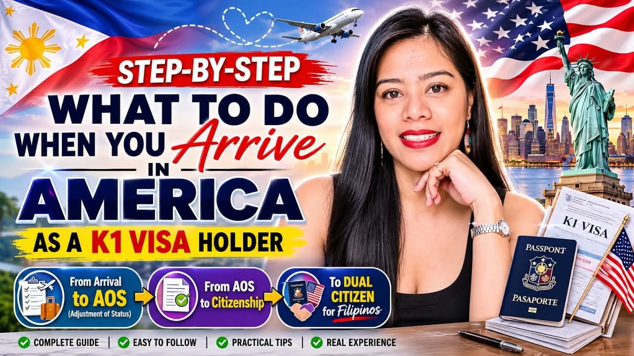 STEP-BY-STEP PROCESS OF WHAT TO DO WHEN WE ARRIVE IN THE US AS K1 VISA/ FROM SSN UP TO DUAL CITIZEN