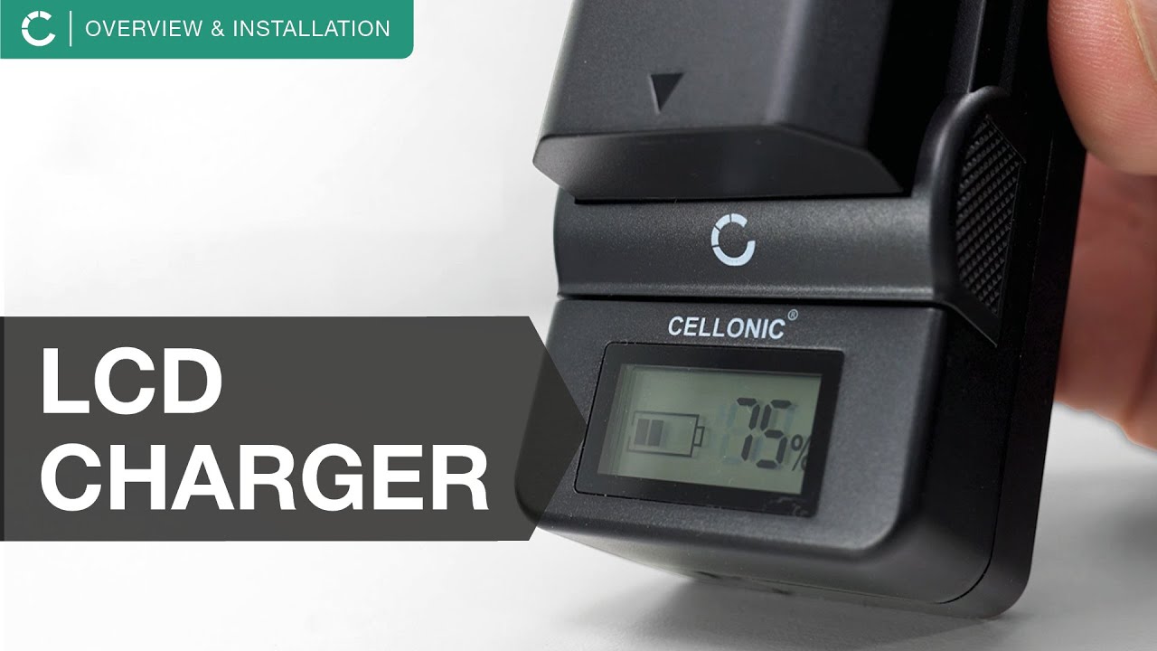 CELLONIC LCD Battery Charger &ndash; Quick & Smart Charging for Your Camera Batteries