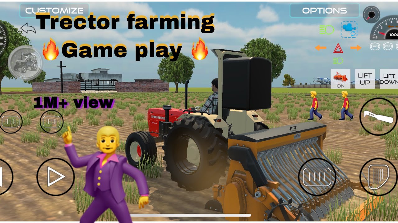 The Trector Farming Game Play Video 🔥🔥Farming view game #gaming #trending #gameplay 