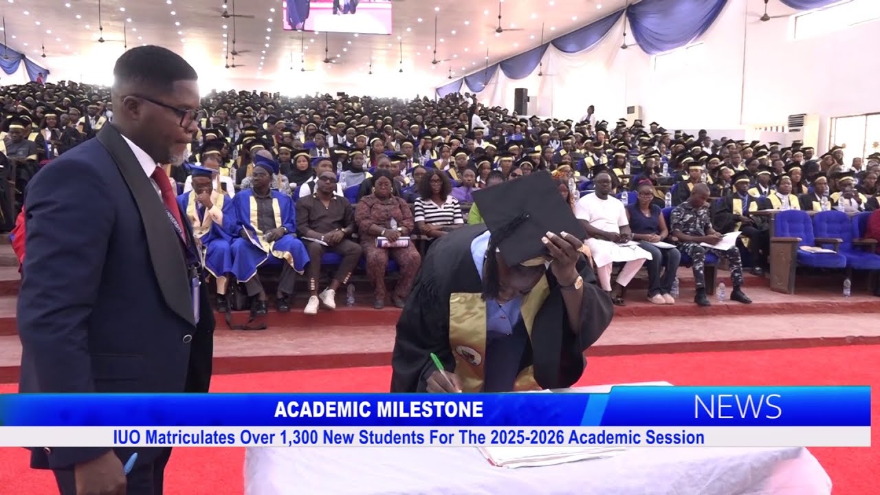 ‎IUO Matriculates Over 1,300 New Students For The 2025-2026 Academic Session