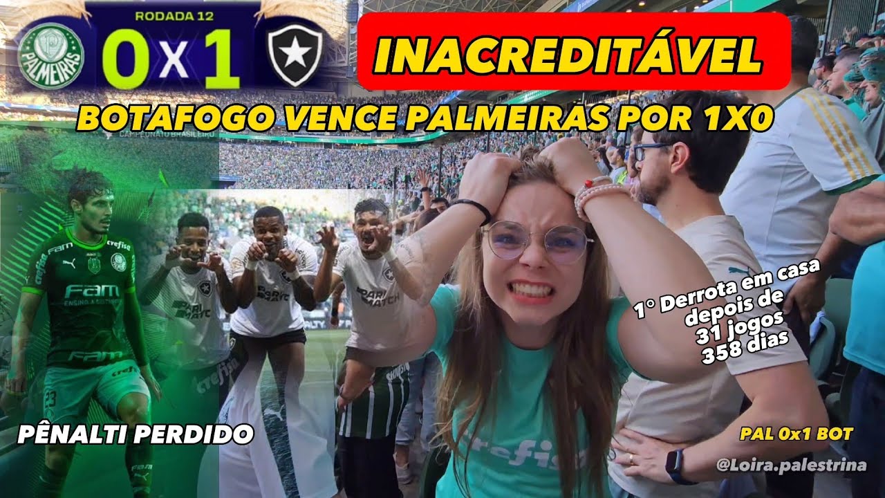 [REACT NO ALLIANZ] PALMEIRAS 0 X 1 BOTAFOGO | DERROTA EM CASA DEPOIS DE 31JOGOS | PÊNALTI PERDIDO
