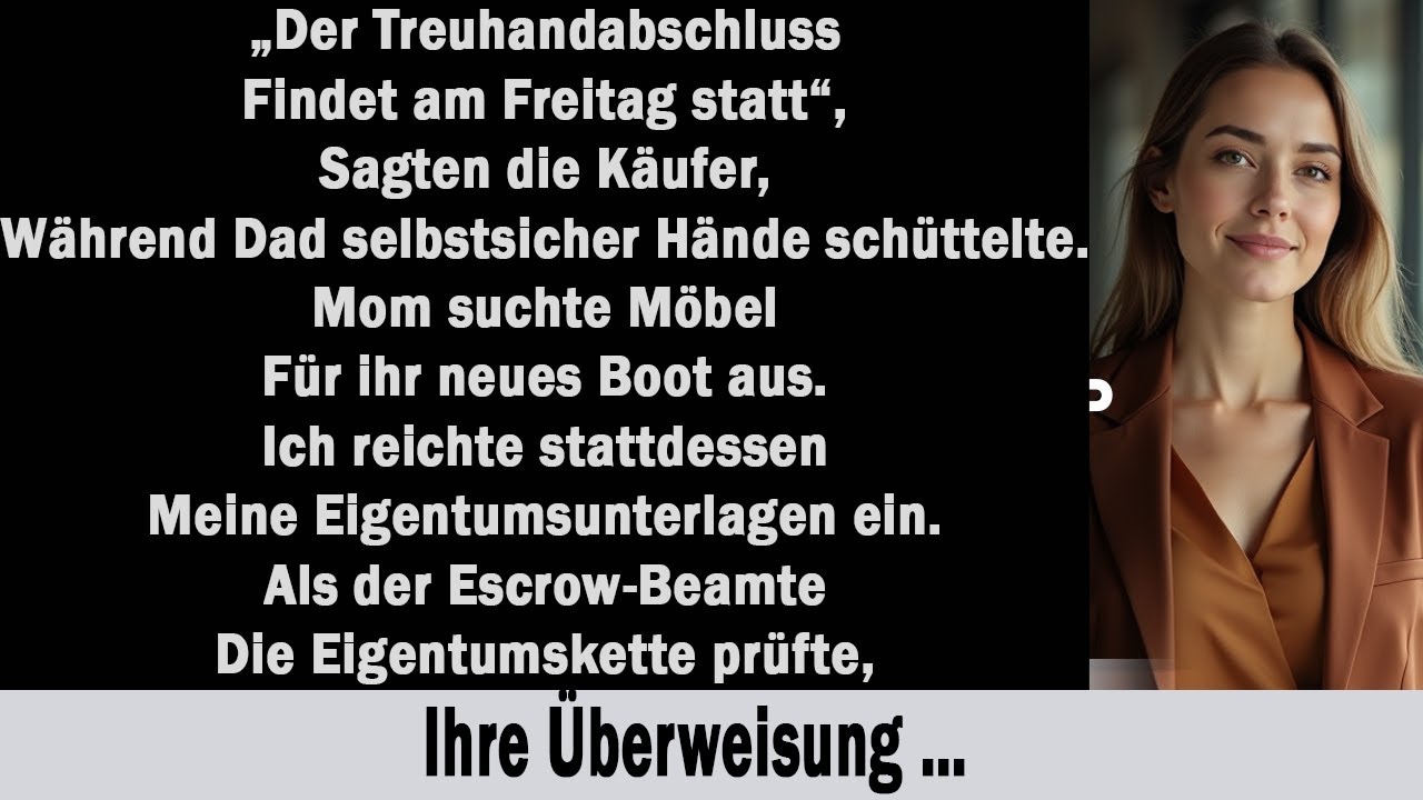 Meine Eltern planten den Verkauf meiner Wohnung – bis die Treuhand alles entdeckte.