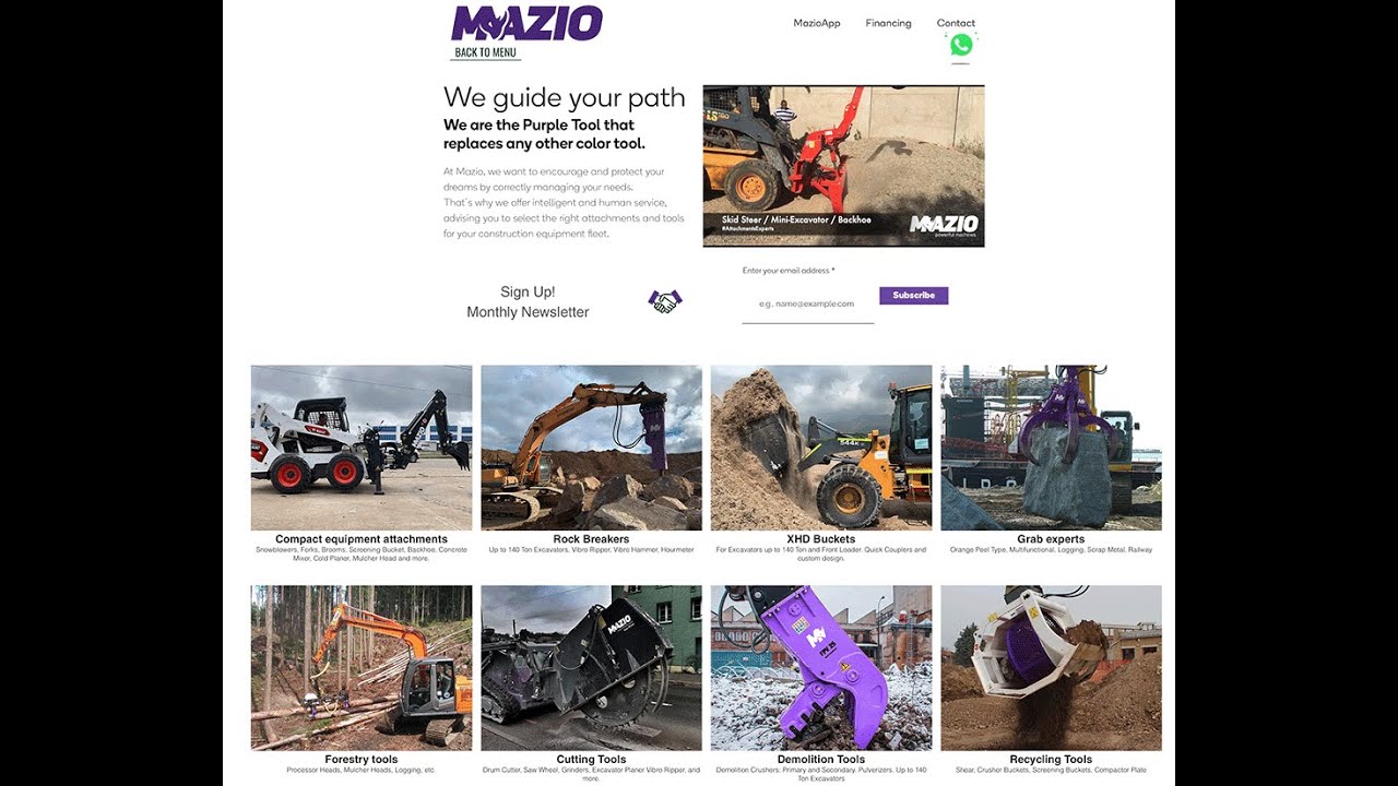 Mazio Attachments | #AttachmentsExperts | Go to www.mazio.us | Mazio Colombia SAS