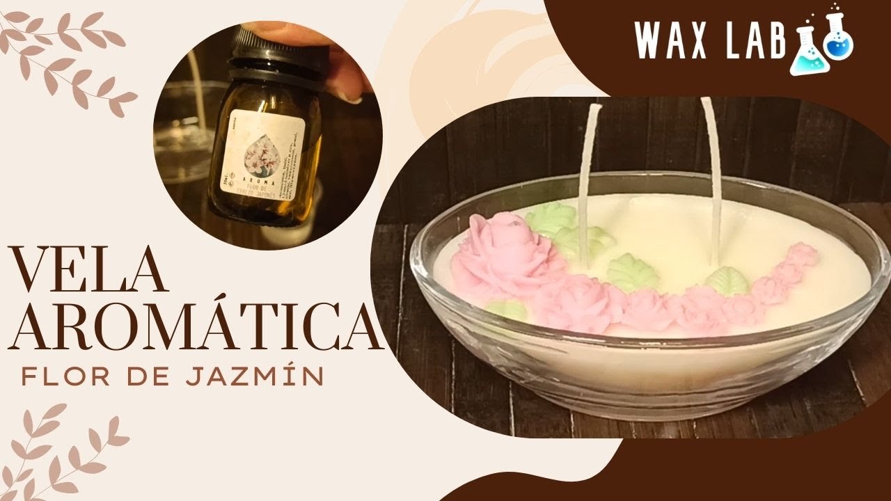Como hacer una vela aromática, usamos fragancia jazmín y cera de Soja. Manualidad DIY paso a paso.