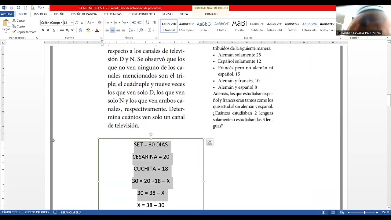 ARITMETICA SEC 2 26.0126  VACACIONAL