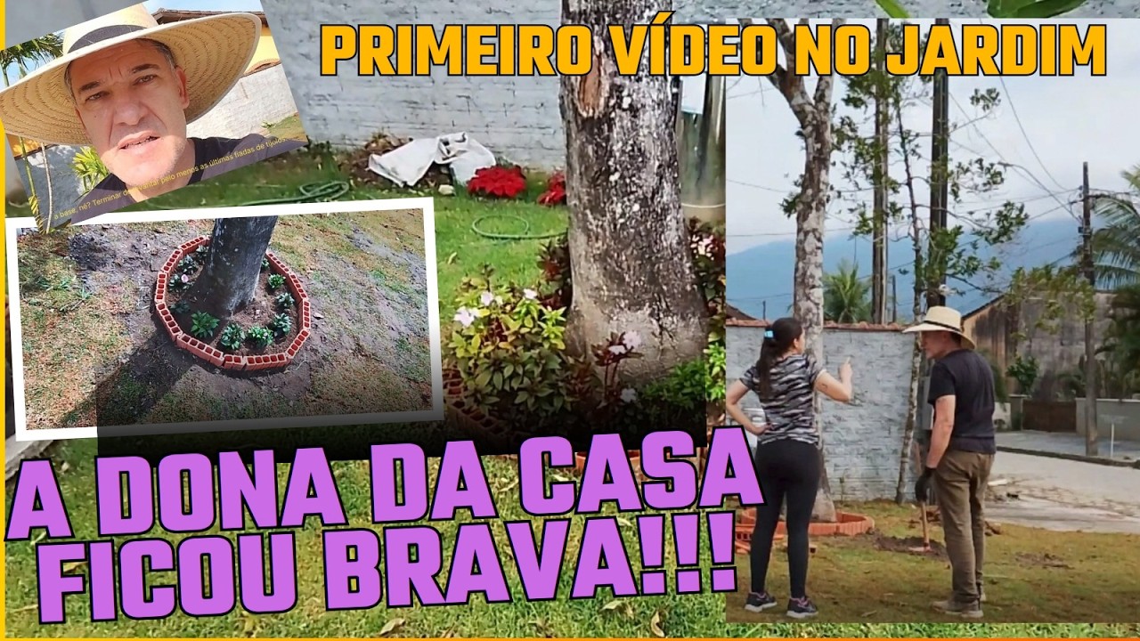 Jardim - Vídeo 1 -  Limpeza, organização e plantio. Utilizamos lajotas. O resultado ficou Incrível!.