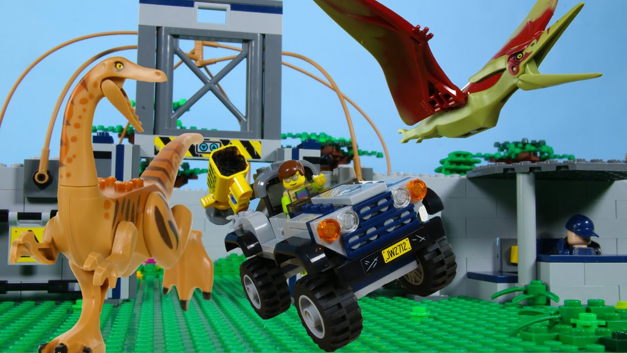 LEGO Jurassic World Pterandon & gallimimus Breakout STOP MOTION LEGO Dinosaurs Escape | Billy Bricks