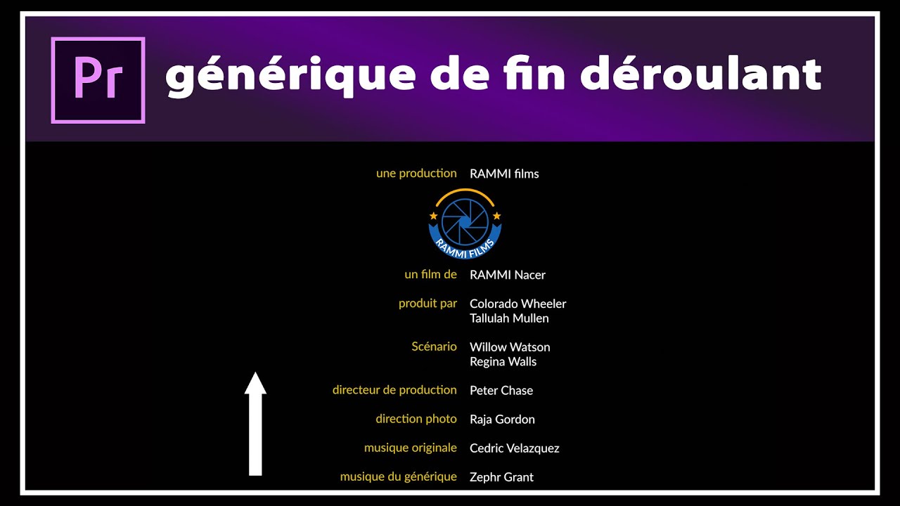 Générique de fin déroulant dans Premiere Pro CC