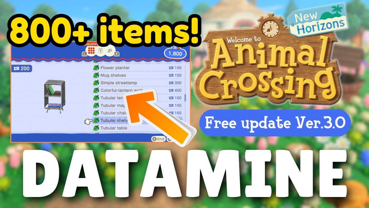 Полное обновление Animal Crossing 3.0 от Datamine | Более 800 предметов + изменения!!