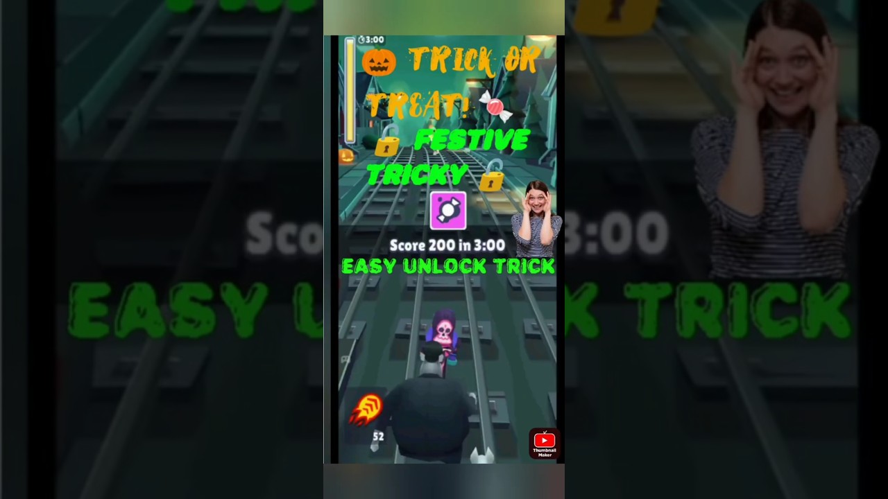 2 Min 57 Sec ka FESTIVE TRICKY UNLOCK! 🔓 Subway Surfers TRICK OR TREAT! #Shorts #gaming