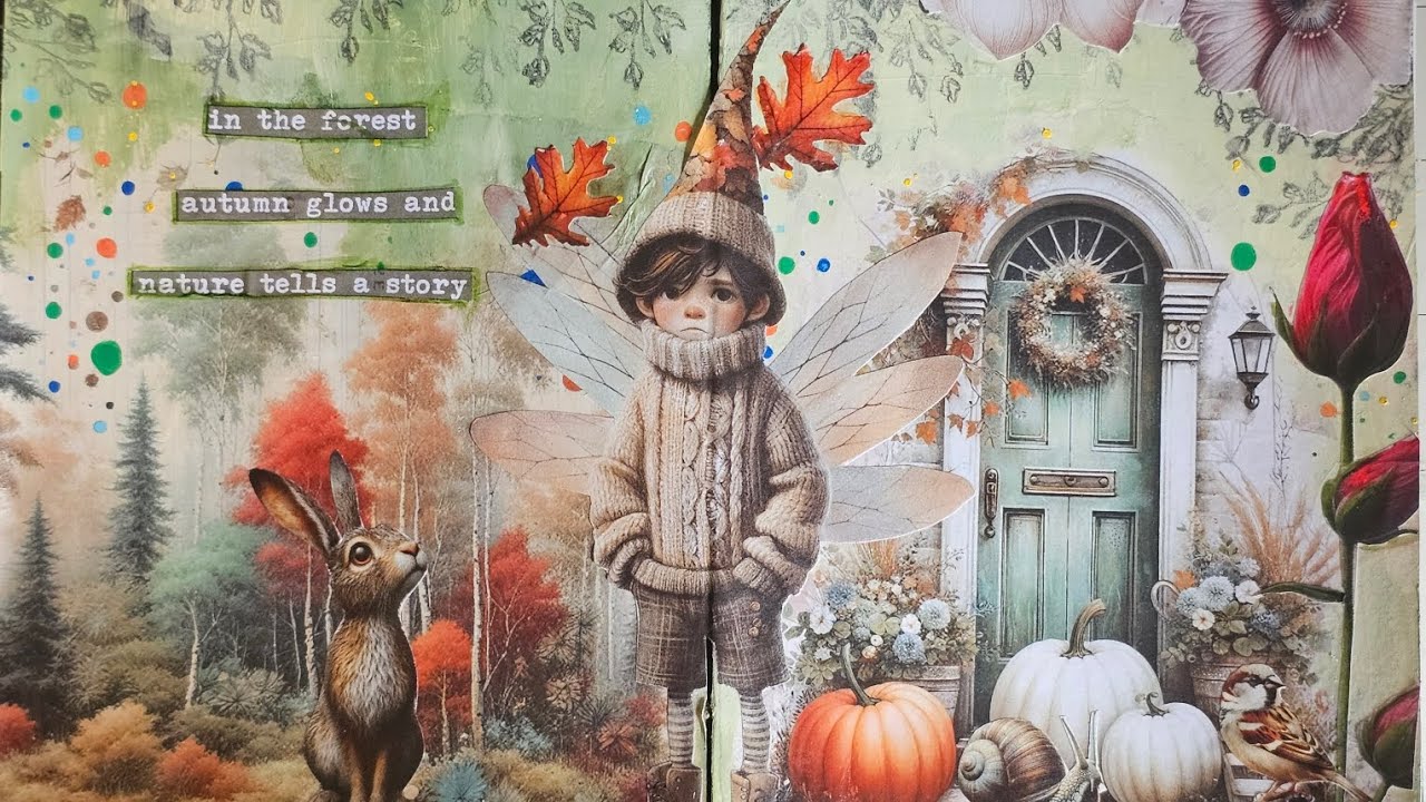 How to Collage in the middle of your journal without cutting the image through the middle.