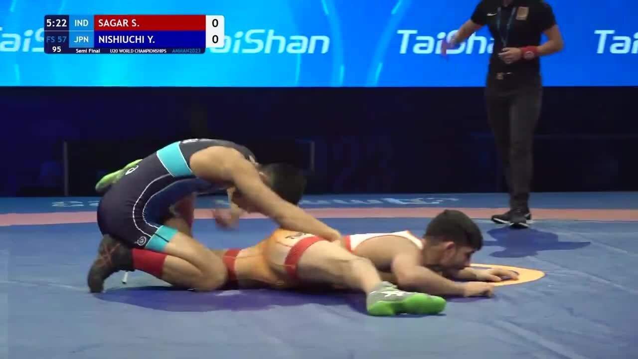 Semi Final &bull; FS 57Kg &bull; Sagar SAGAR (IND) vs. Yuto NISHIUCHI (JPN)