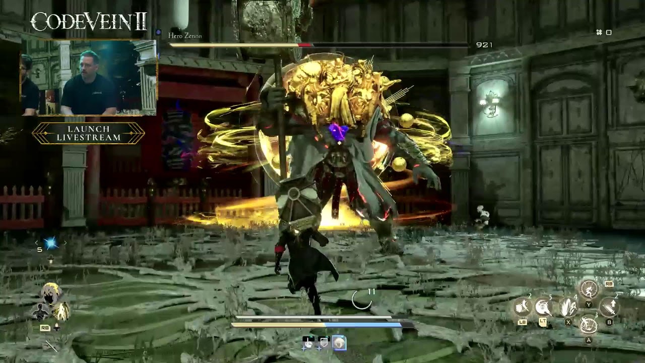 Bricky is playing Code Vein 2 early in person at the offices and gaming like crazy