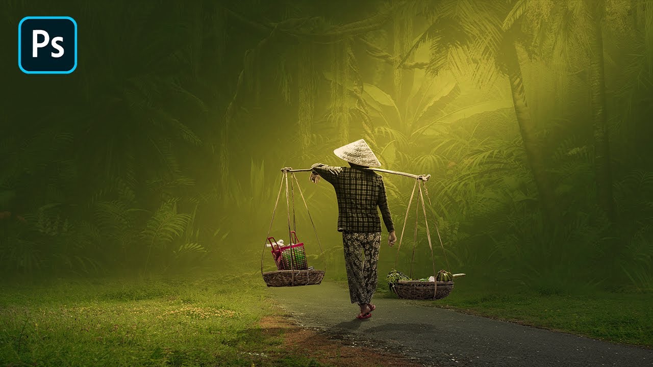 Make a Village Human Landscape Manipulation - Photoshop