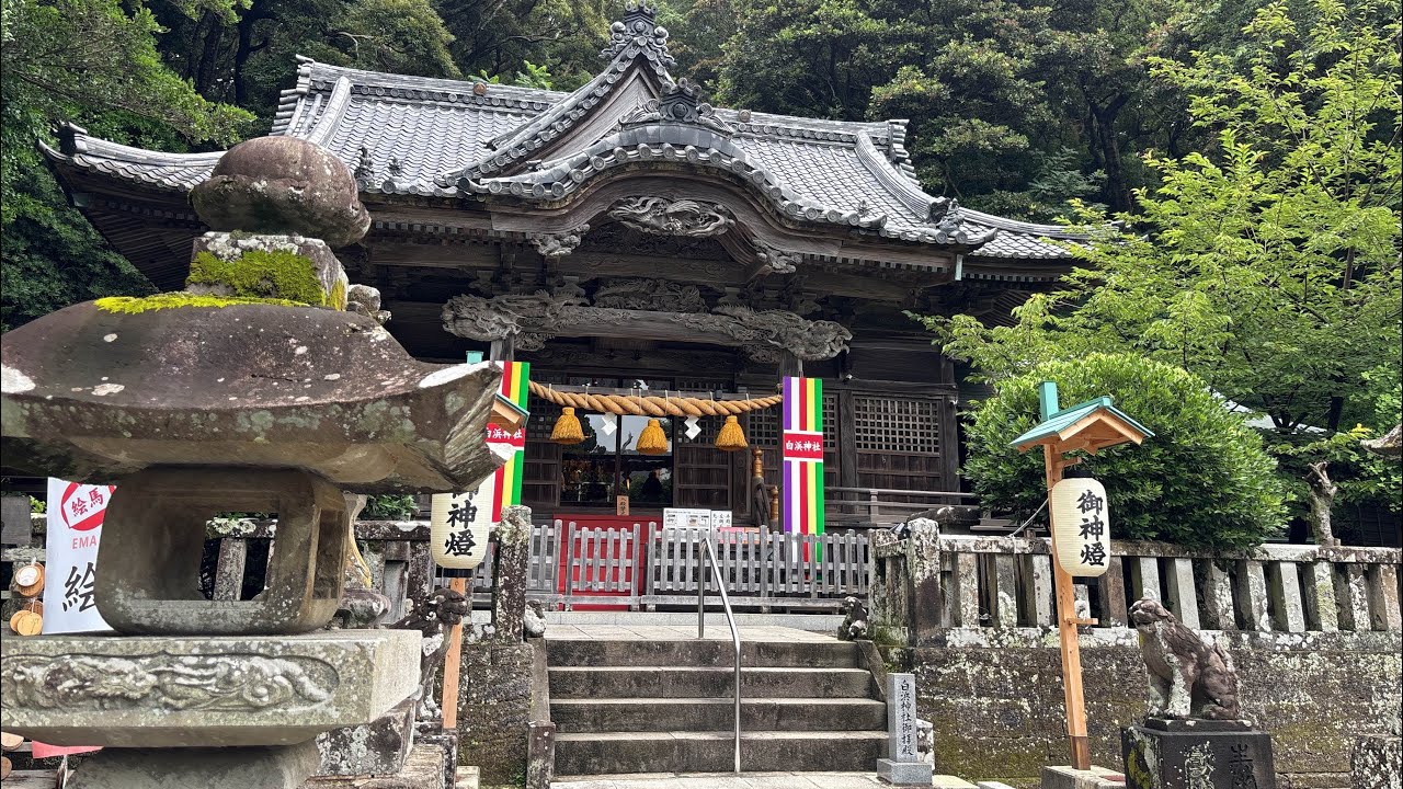 静岡県下田市白浜【伊古奈比咩命神社（白濱神社） 】あれこれ素敵✨本殿参道のお言葉がありがたい🙏