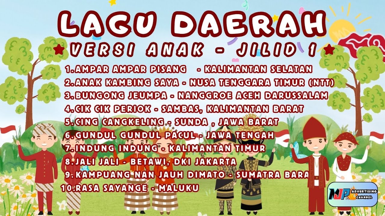 LAGU DAERAH VERSI ANAK JILID 1 - 4K ( BEST COVER + BEST AUDIO + VOICE )
