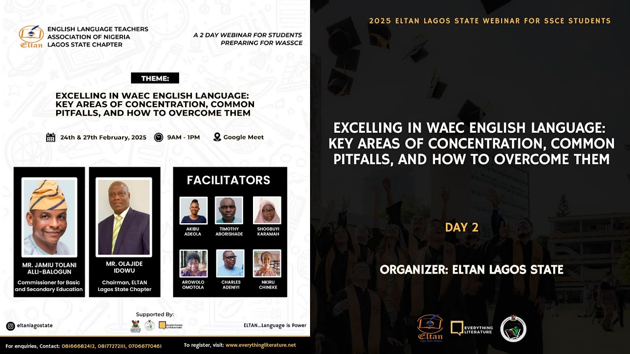 DAY 2 | 2025 ELTAN Lagos State Webinar  for WAEC SSCE Candidates - 27th February, 2025