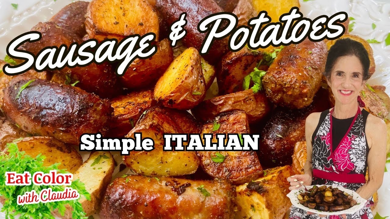 Roasted Italian Sausage and Potatoes @eatcolor