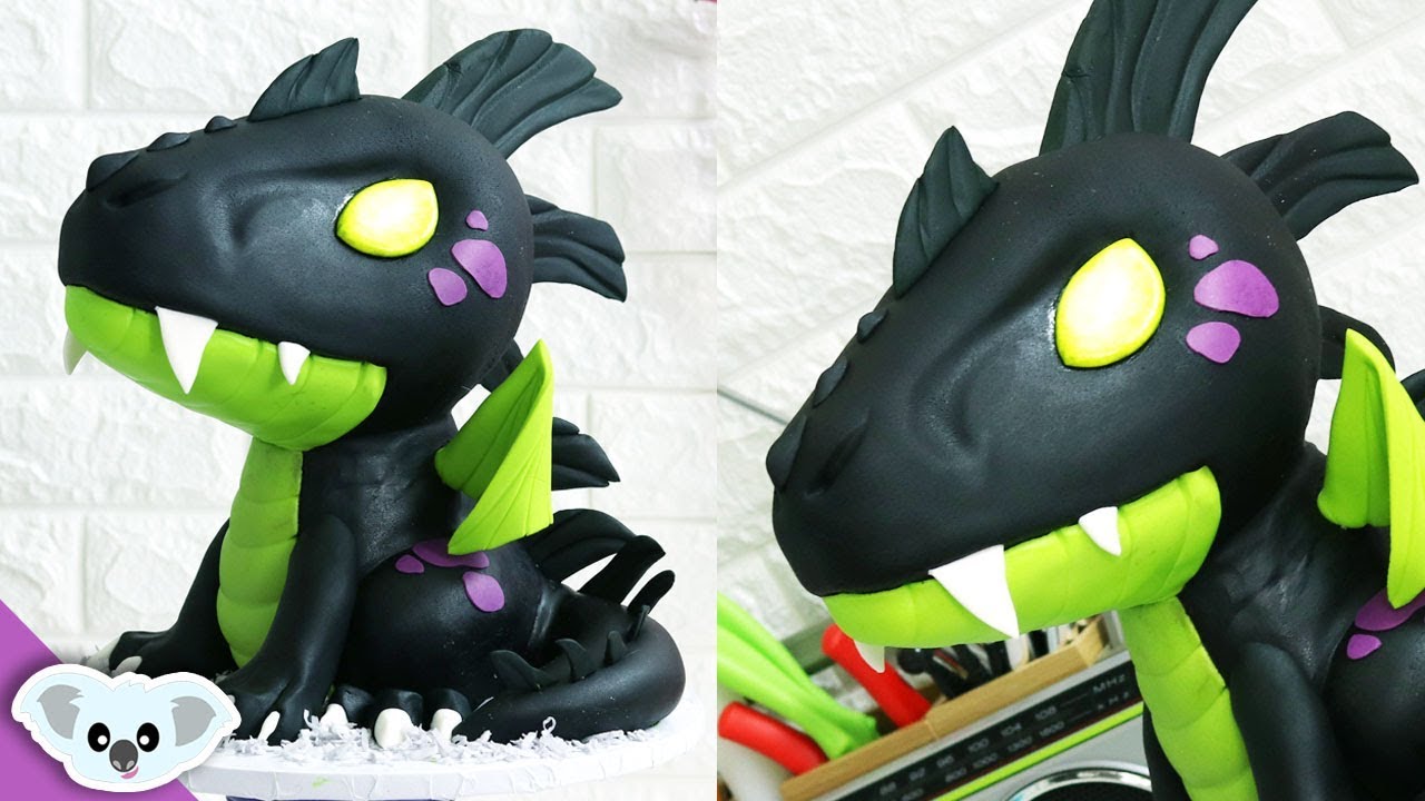 Black Dragon Cake | Amazing Kids Halloween Cake Ideas | Koalipops
