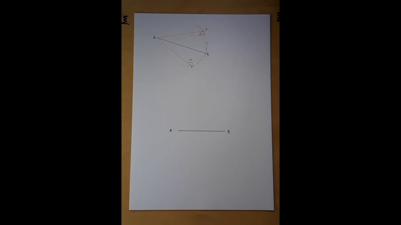 C&oacute;mo trazar el arco capaz con regla y comp&aacute;s
