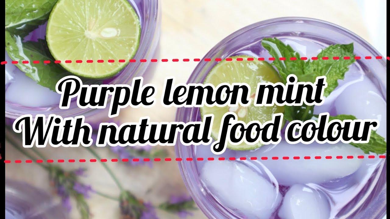 purple lemon mint ❤️ with natural food colour.  