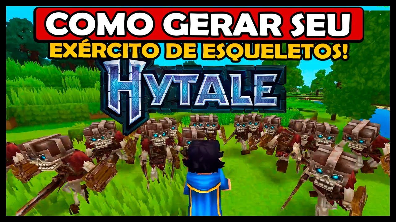 COMO GERAR ESQUELETOS COM A NOVA MAGIA DO HYTALE! FÁCIL E RÁPIDO