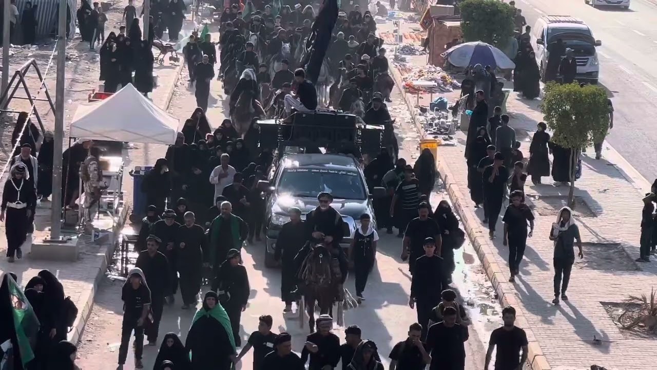 جديد علي الكربلائي موكب اهالي ناحية شيخ سعد في كربلاء المقدسة