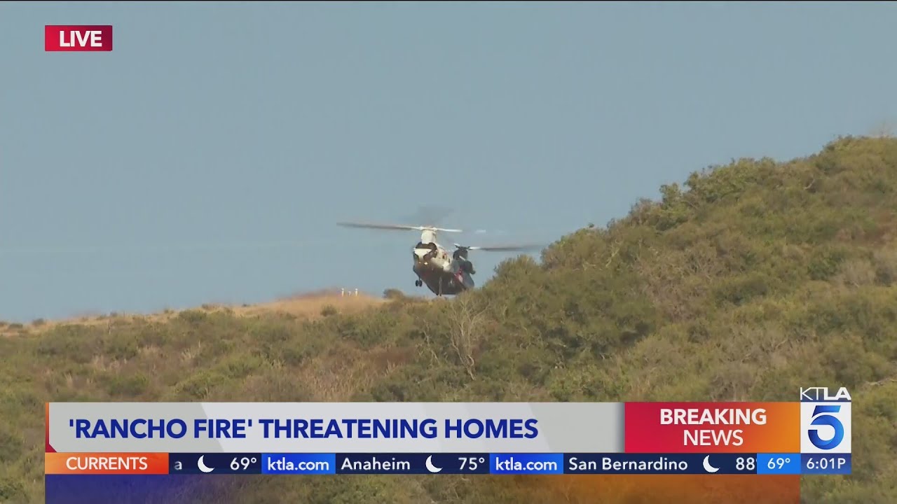 'Rancho Fire' threatens homes in Laguna Beach