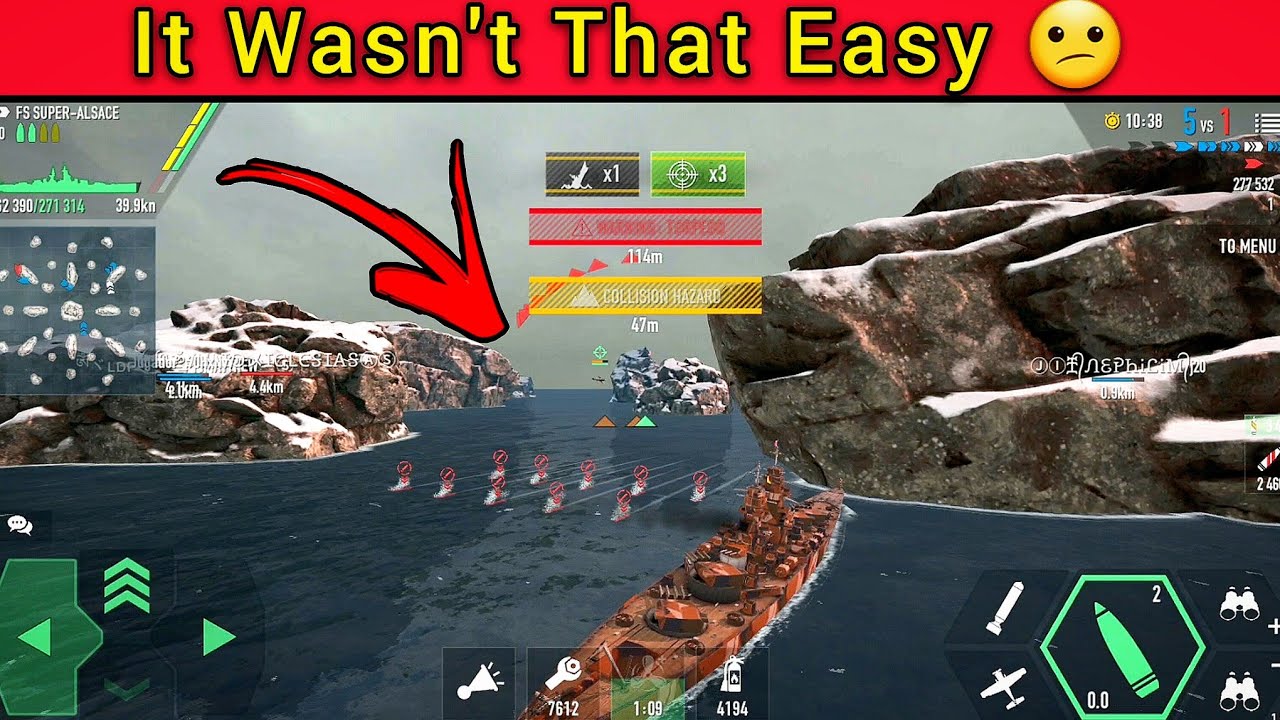 💥It Wasn't That Easy🤔|🛑 Battle Of Warships ⬅️|🚢 FS SUPER ALSACE Battleship⚠️