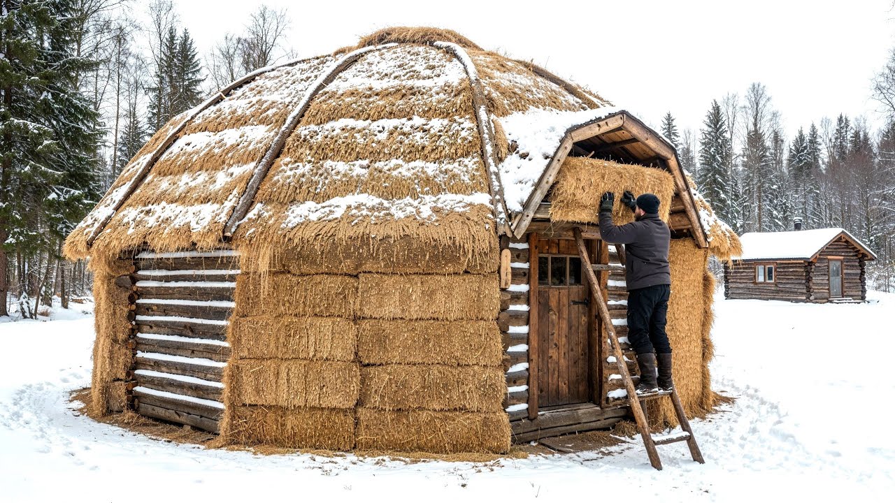 Neighbors Called Him Crazy for His Straw-Wrapped Cabin — Until His Cabin Stayed 48° Warmer