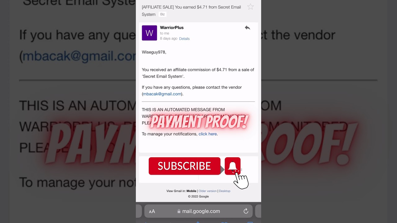 SECRET EMAIL SYSTEM PROOF $$$