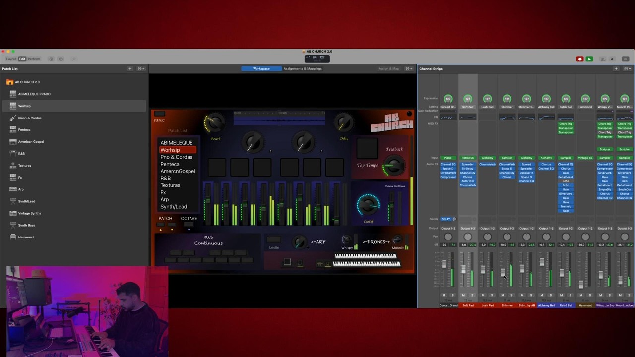 Pack para MainStage AB CHURCH 2.0 ( Exclusivo para MainStage e Logic Pro X)