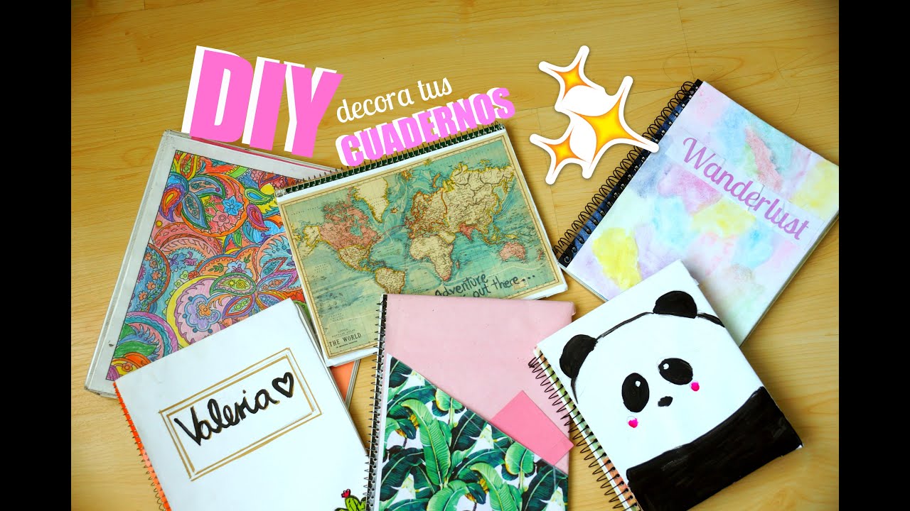 DIY - 6 ideas fáciles para decorar tus cuadernos! ♡