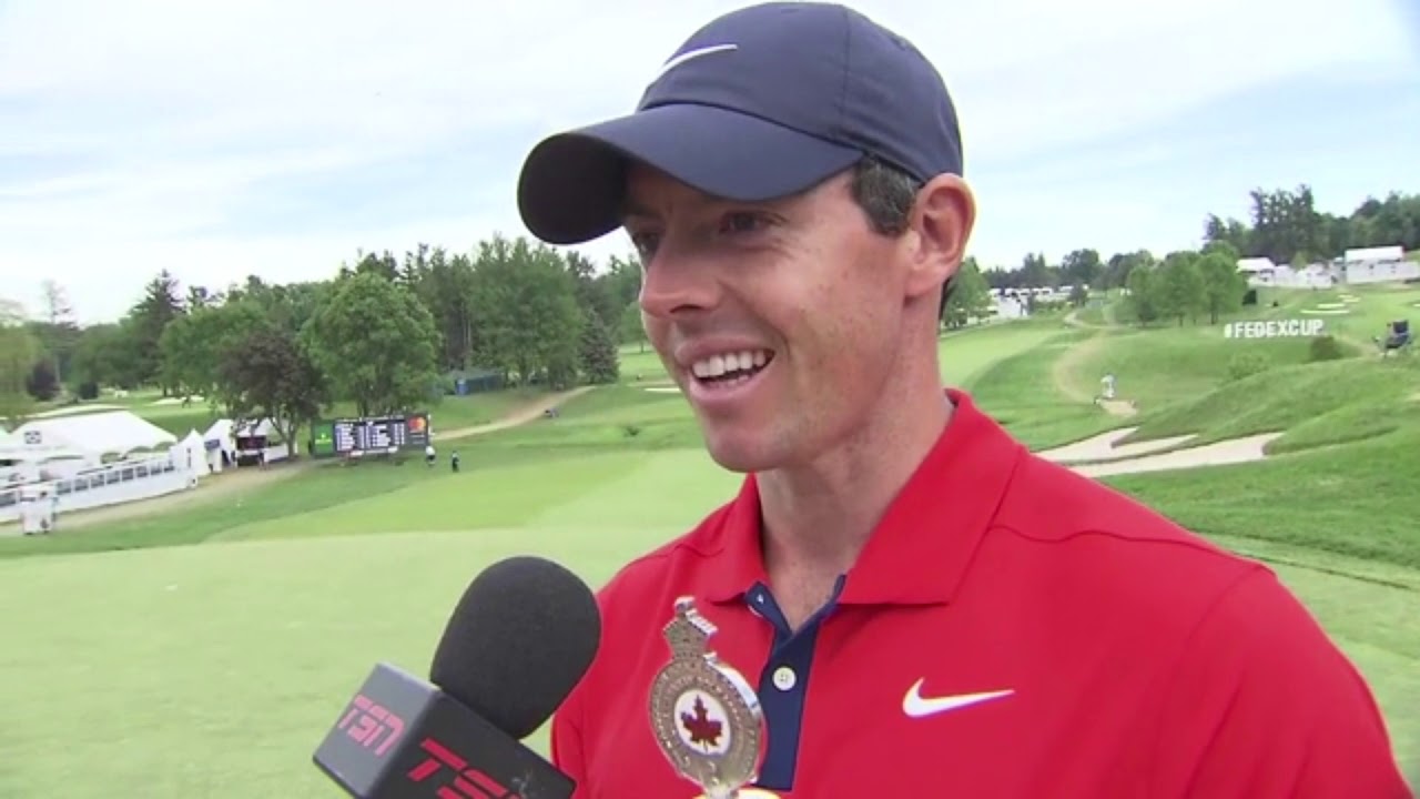 Rory McIlroy post win interview at the RBC Canadian Open in Hamilton