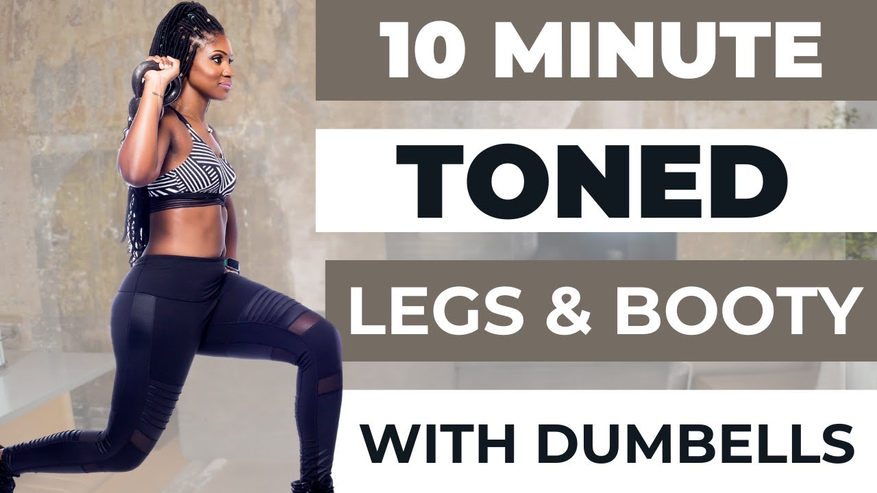 10 Minute Toned Legs and Booty with Weights | At Home Workout | Moore2health