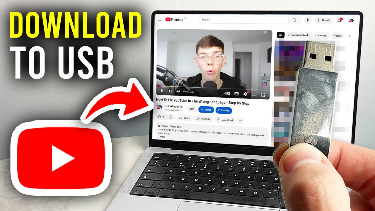 How To Download YouTube Video To USB Flash Drive - Step By Step