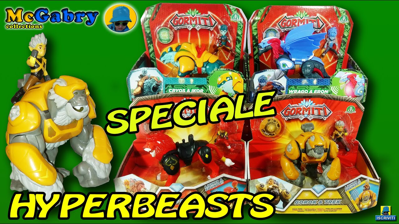 GORMITI ULTRA 2020 SPECIALE HYPERBEASTS: PYRON, GOROK, CRYOS E  WRAGO-GORMITI EVOLUZIONE MEKA