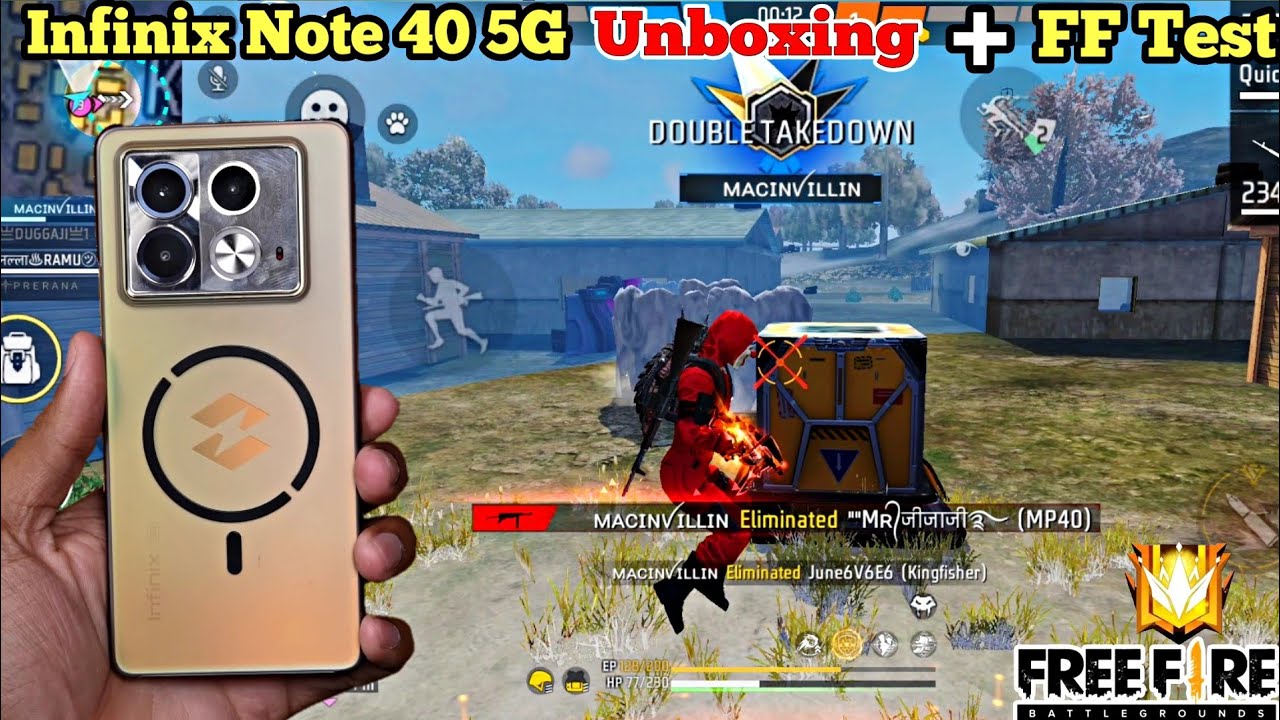 Infinix Note 40 5G Unboxing With Free Fire Test | Infinix Note 40 5g Heating + Battery Drain Test