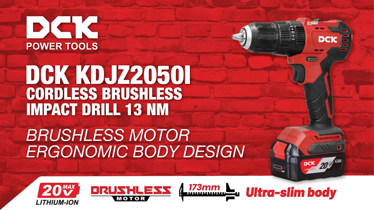 DCK KDJZ2050i Cordless Brushless Impact Drill / Mesin Bor Impact Baterai 13mm