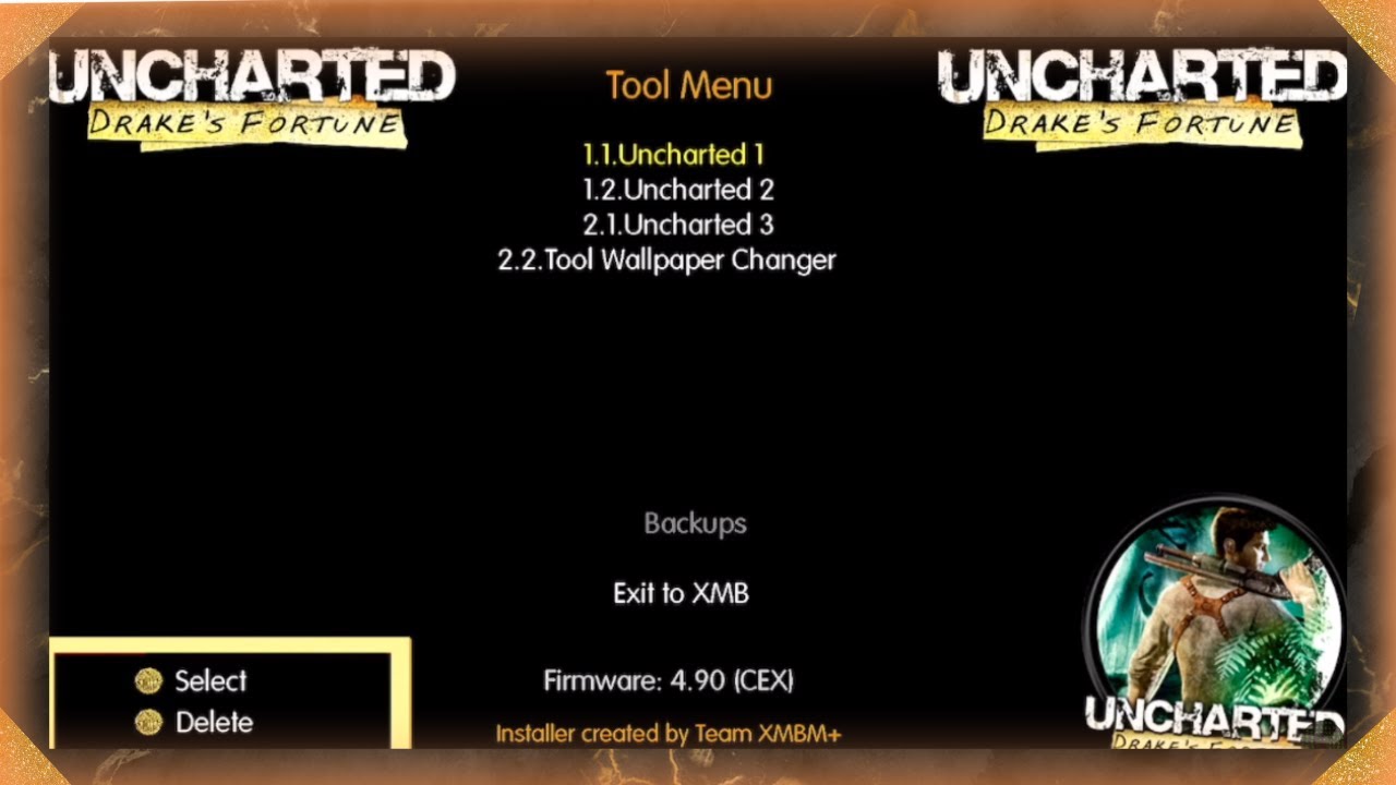 PS3 Uncharted Series Dev Menu XMB Installer tool By VirusMike🟠