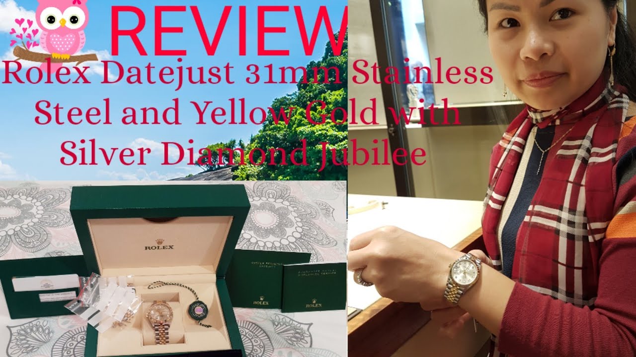 Rolex Datejust 31mm Silver Diamond Fluted Bezel Jubilee Bracelet & 18k Yellow Gold / REVIEW 2019