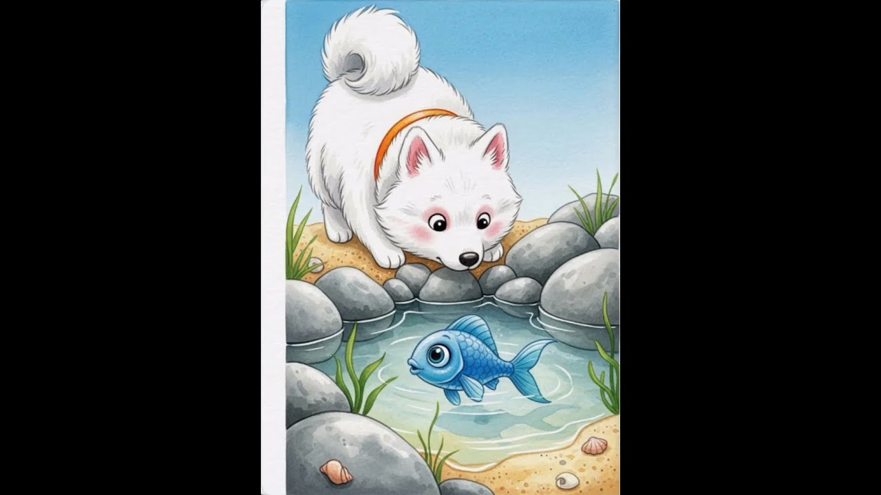 Deniz Kenarında Dostluk Oyunu 🌊🐶🐟 | 2 Çocuk, Bir Köpek ve Minik Balık | 3–6 Yaş