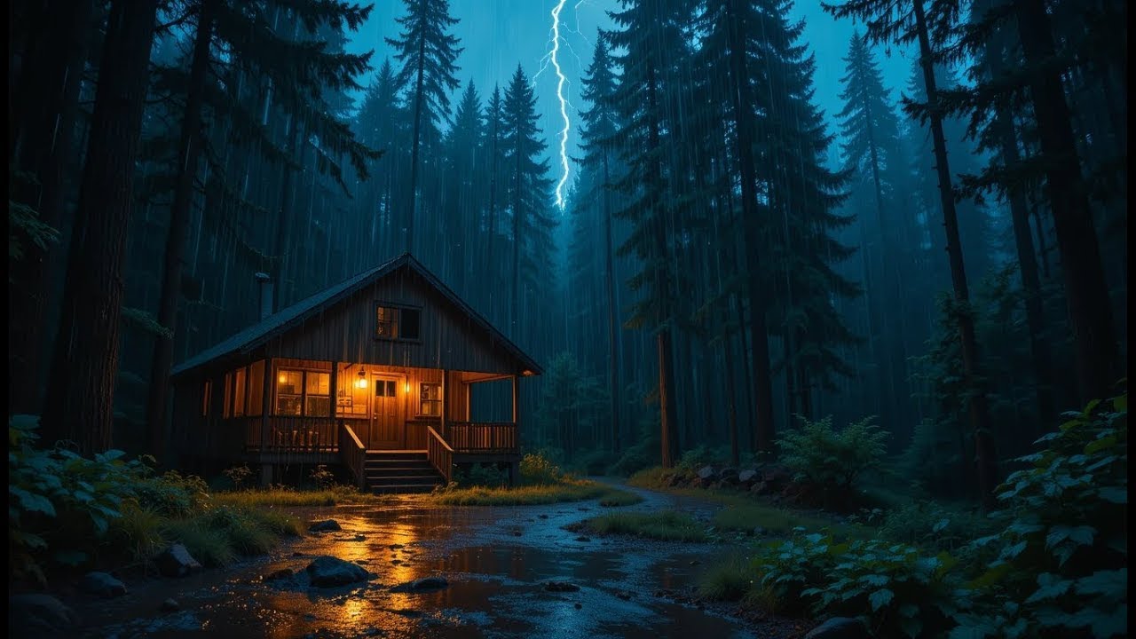 Enjoy Deep Sleep and Wake Up Energized with Heavy Rainstorm Sounds on Tin Roof & Mighty Thunder